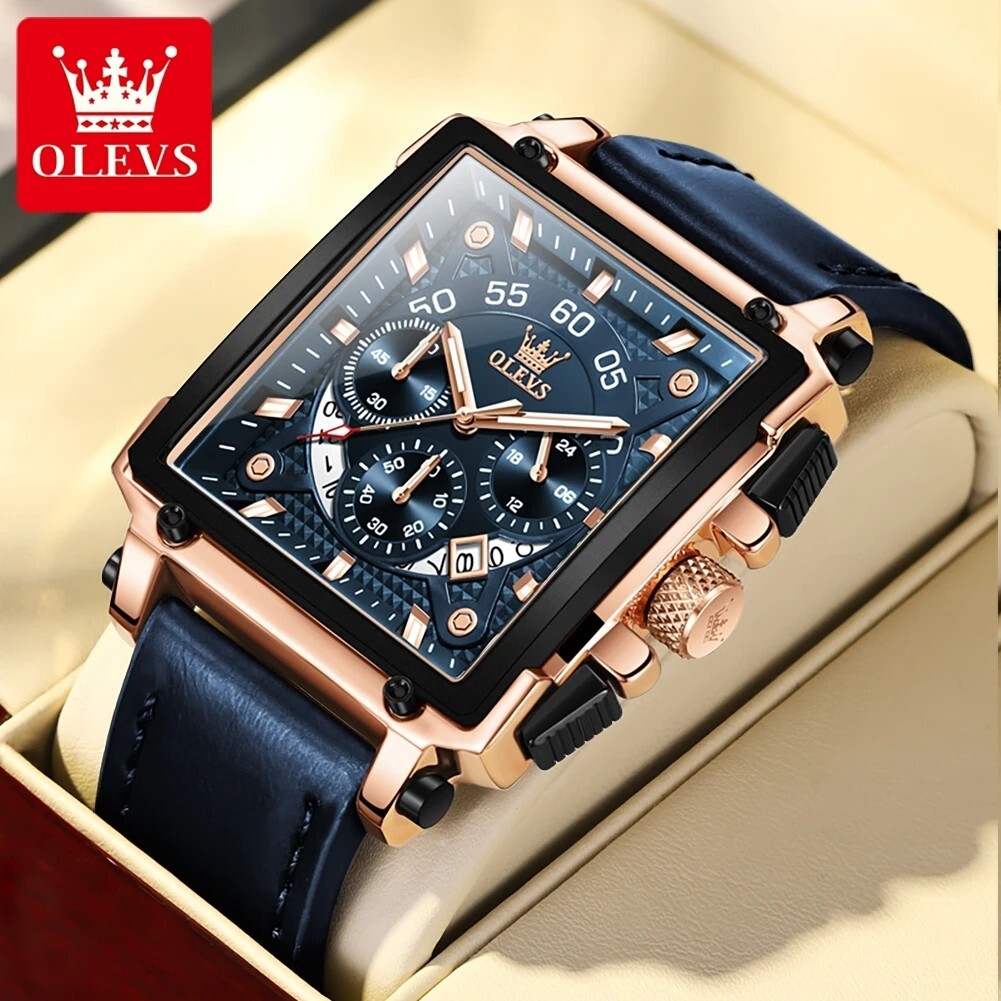 Waterproof Quartz Luminous Business Luxury OLEVS Men’s Men Watch Date Strap