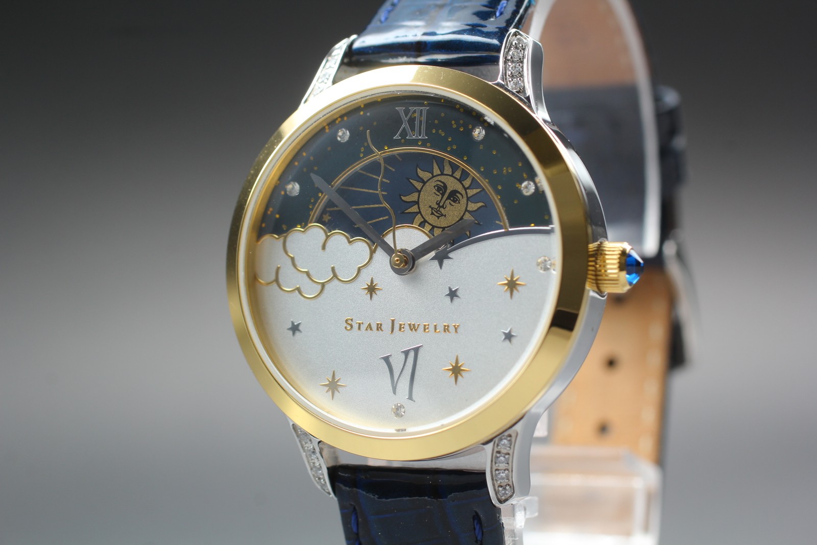 2017 N MINT Star Jewelry Limited Day & Night Sun Moon Navy Womens JAPAN