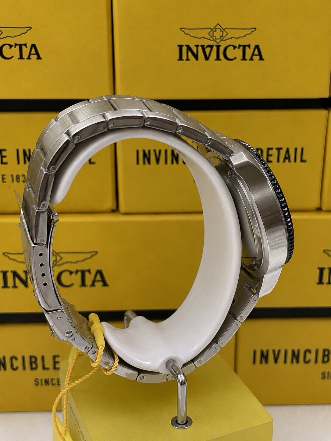 Invicta Specialty 1203 Men’s Chronograph Watch NIB Black Dial Stainless Steel