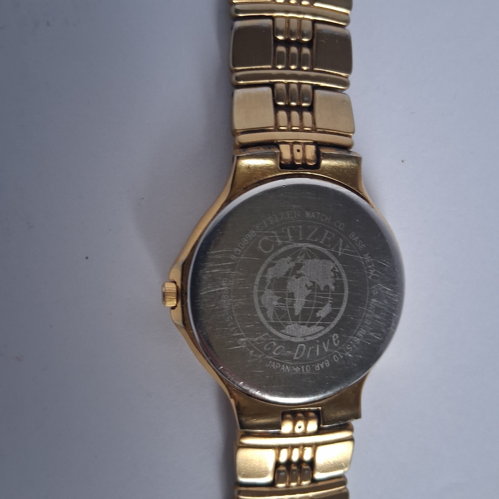 Citizen Solar-Tech WR100 A119-H08649 Vintage Solar Watch Gold Japan 36mm