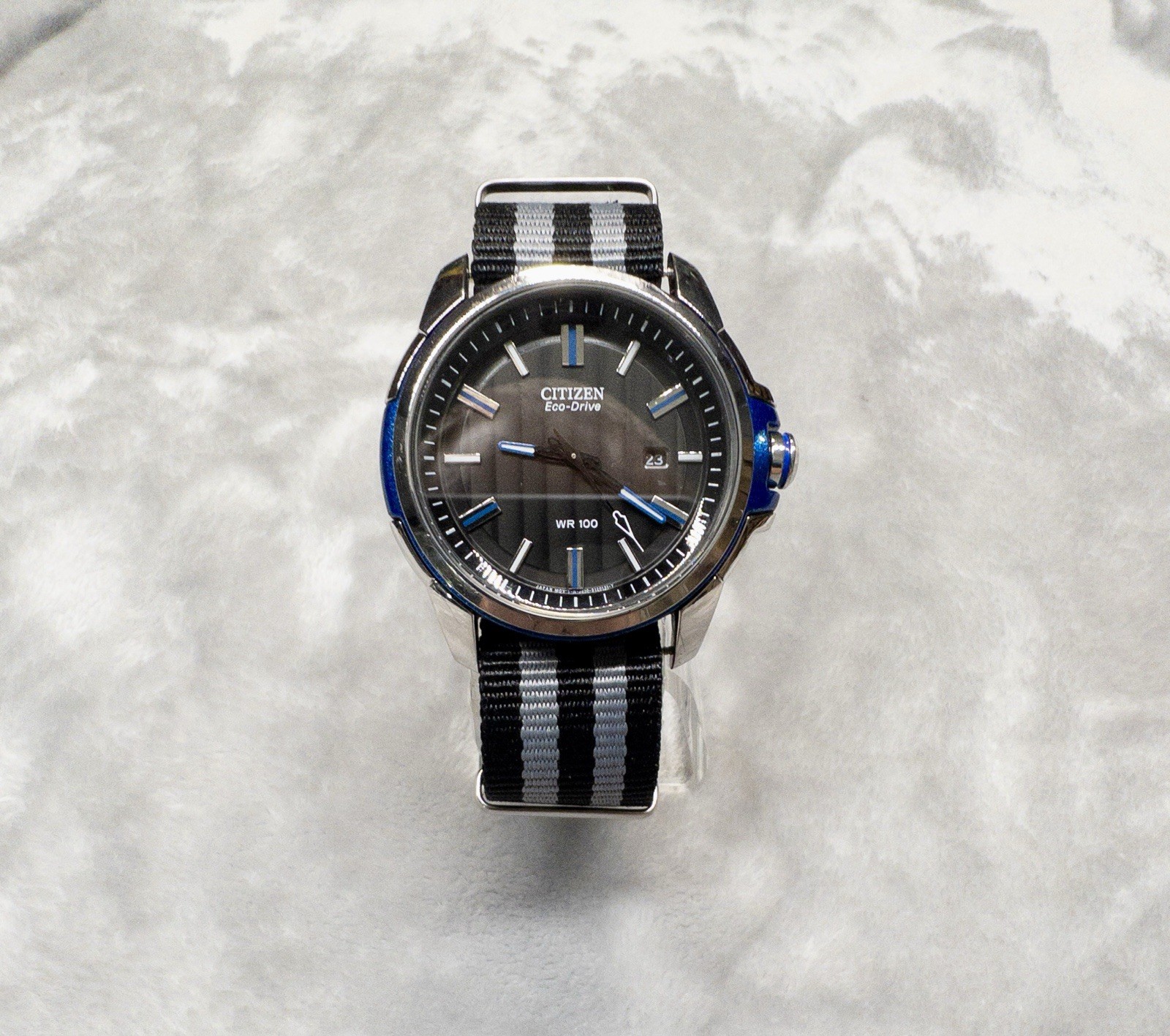 Citizen Eco-Drive WR100 J810 Movement Mens 43mm Watch New Capacitor