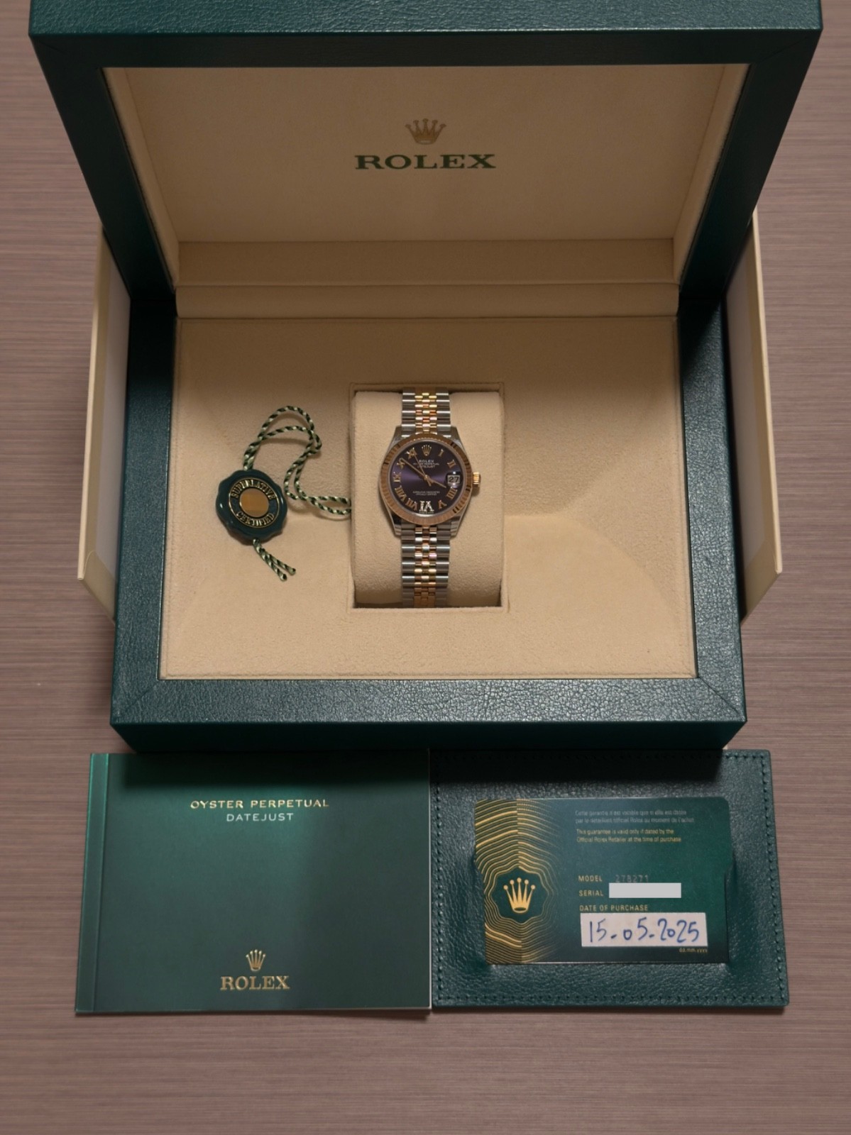 Rolex DateJust Aubergine VI Diamonds 2025 31MM