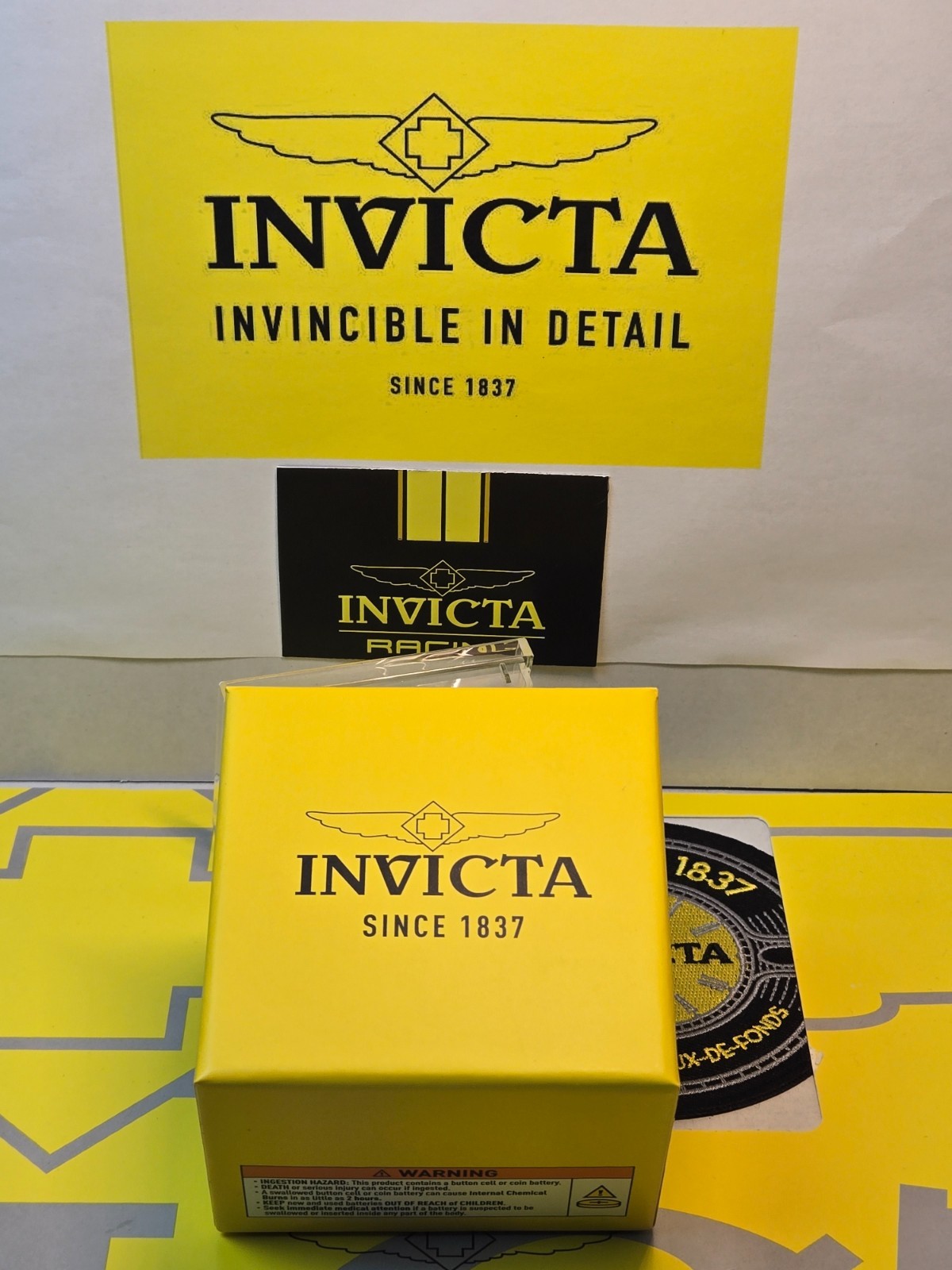 Invicta Specialty Men’s Watch 41mm Black with Black Bezel & Orange Dial NEW