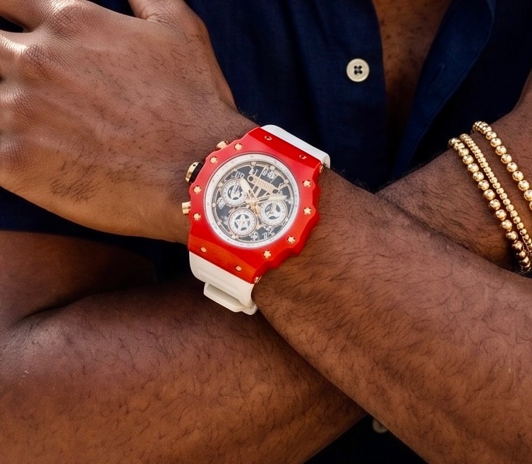 New Invicta Racing Vaulthan Men’s 44mm Red White Chronograph Watch 69655