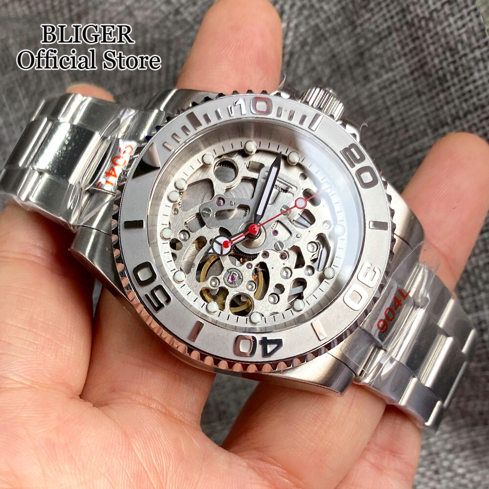 40mm NH70 Automatic Movement Diving Watch For Men 20ATM Waterproof Glass Back