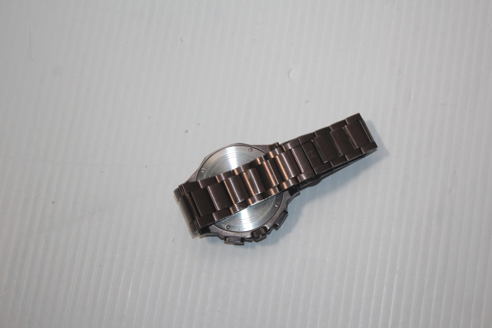 MSTR Meister Ambassador Wrist Watch AM1015SS Chocolate Brushed in Box Runs NICE