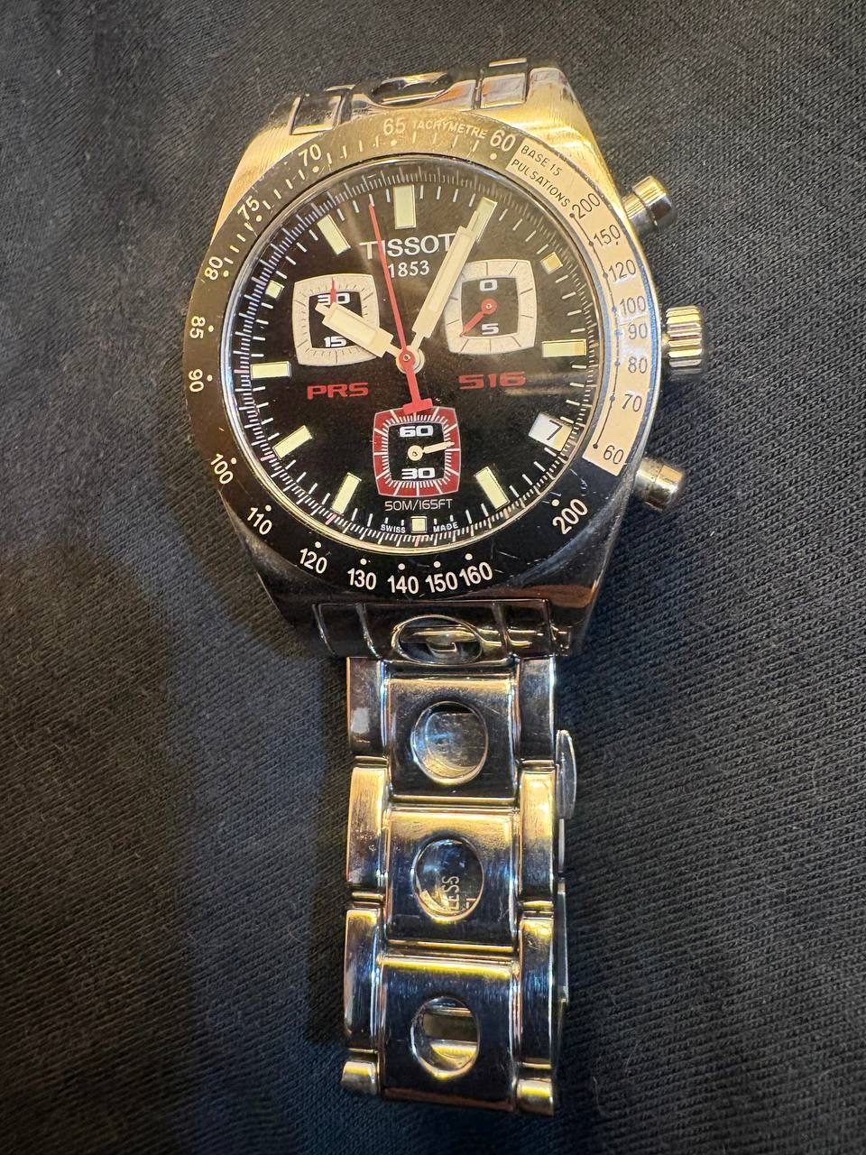 Classic TISSOT 1853 PRS 516 J552/552 Quartz Chronograph Classic Rally Bracelet