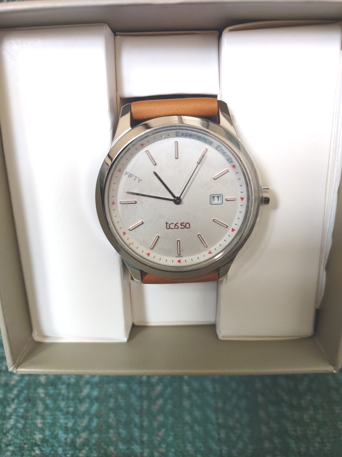 Titan Men’s Watch TATA 50th Anniversary Genuine Original Leather Band (NIB)