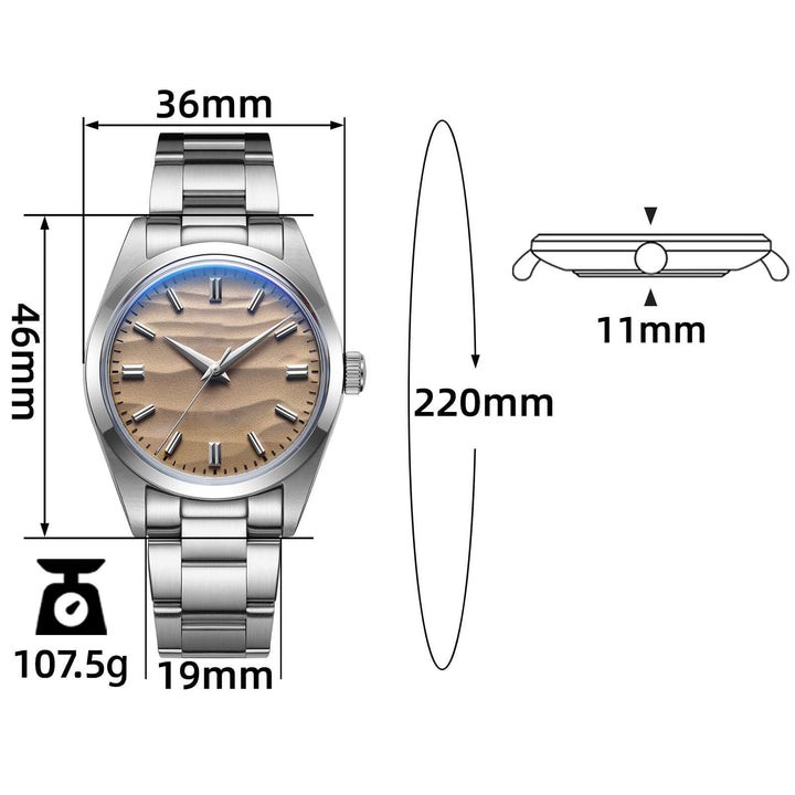 ADDIESDIVE AD2030 Men’s Quartz Watch 36mm VH31 Sweep Seconds 100M Stainless Stel