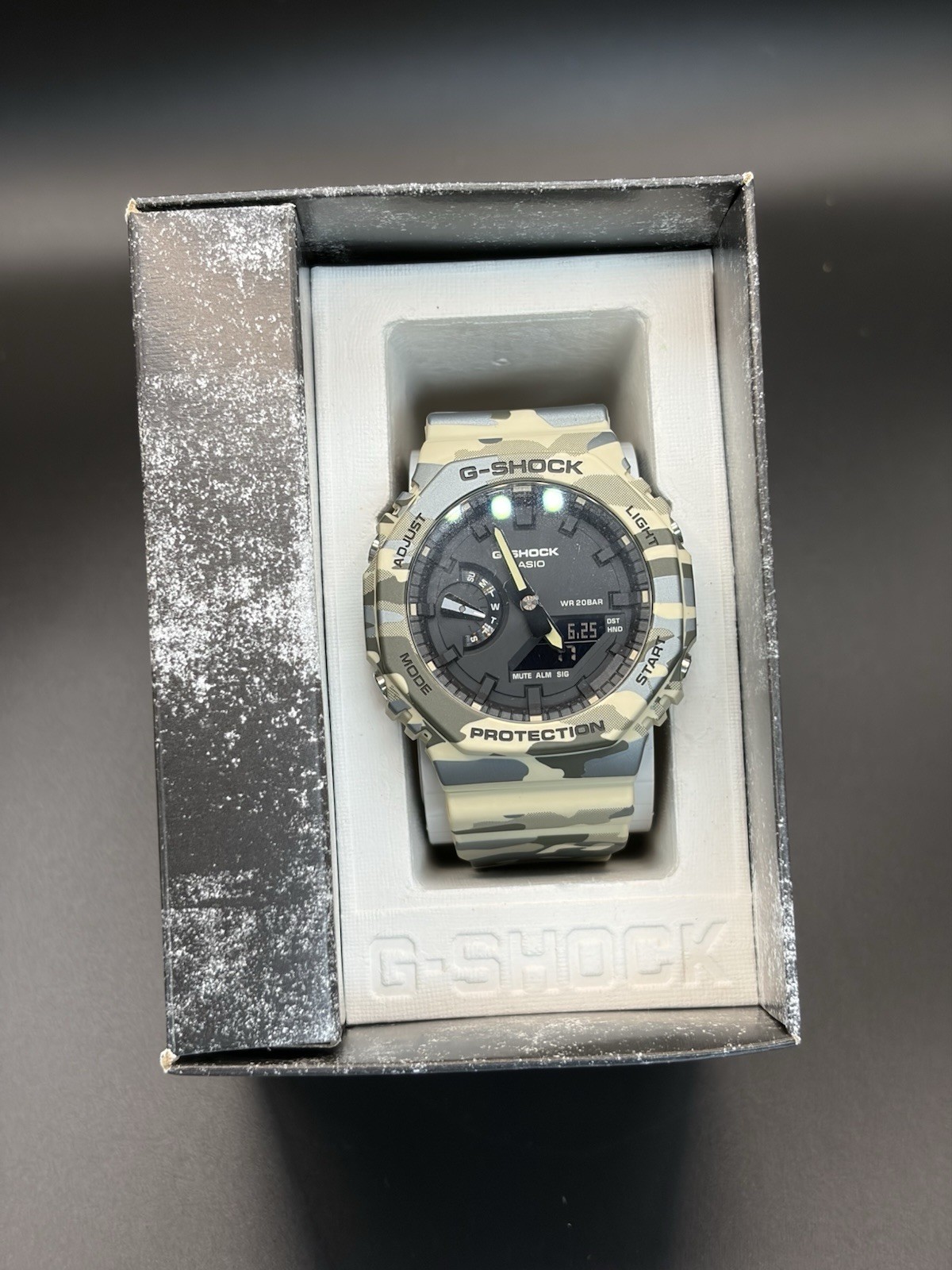 G-SHOCK GA2100CM-5A Men’s Camo Analog/Digital Quartz 200m Resin 45mm w/ Box