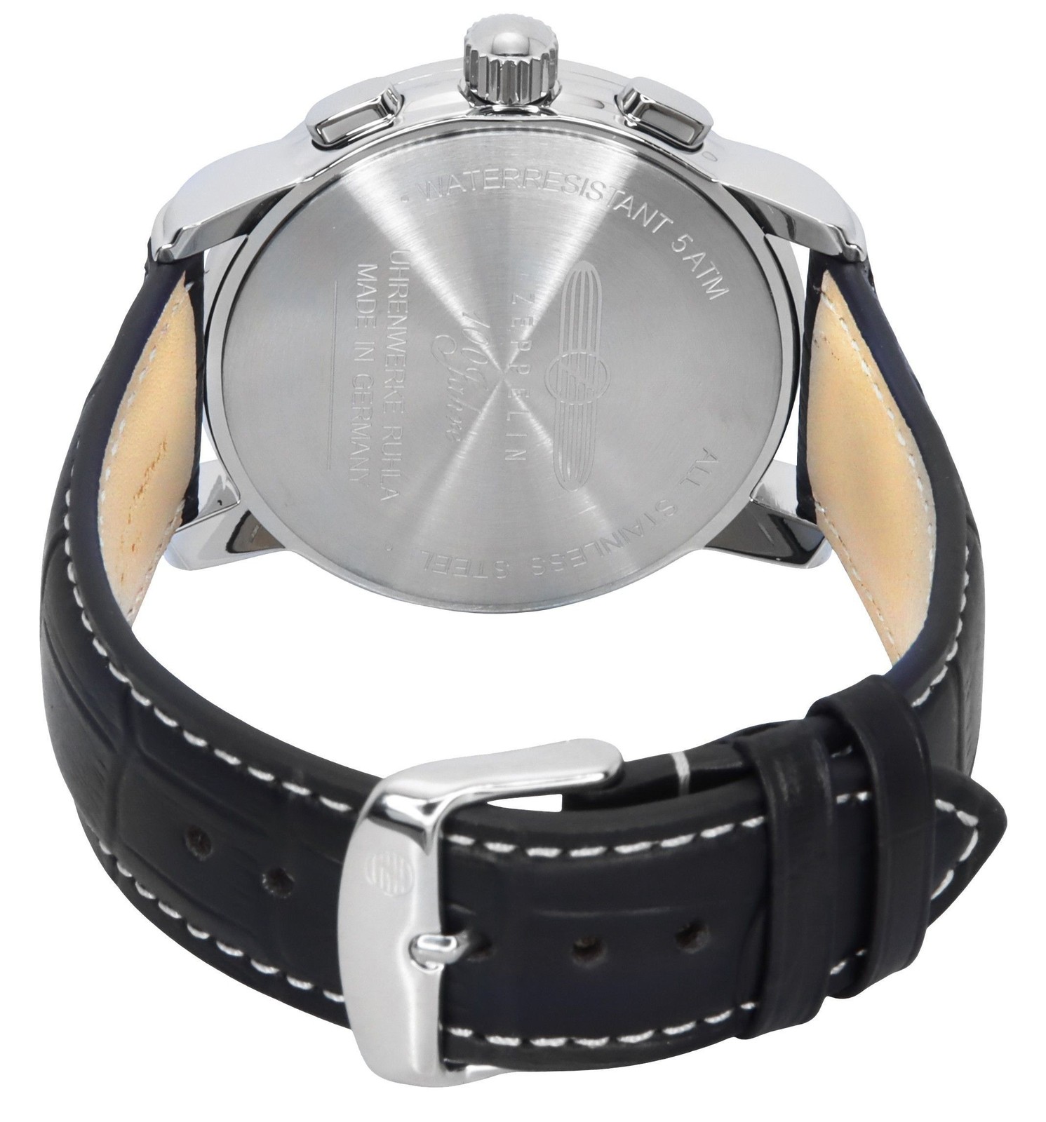 Zeppelin 100 Jahre Chronograph Tachymeter Leather Strap Quartz 86701 Men’s Watch
