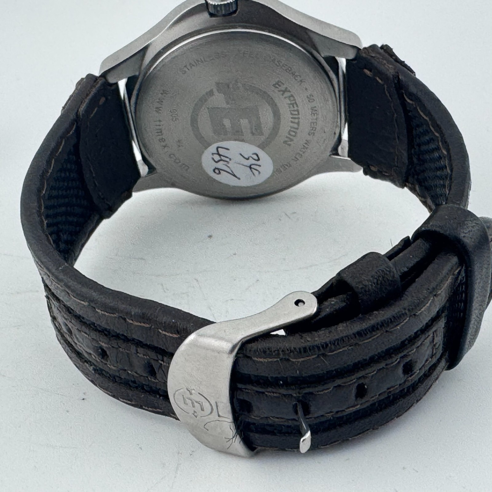 Timex Expedition Indiglo Quartz Watch Men Silver Military Dial Date New Battery
