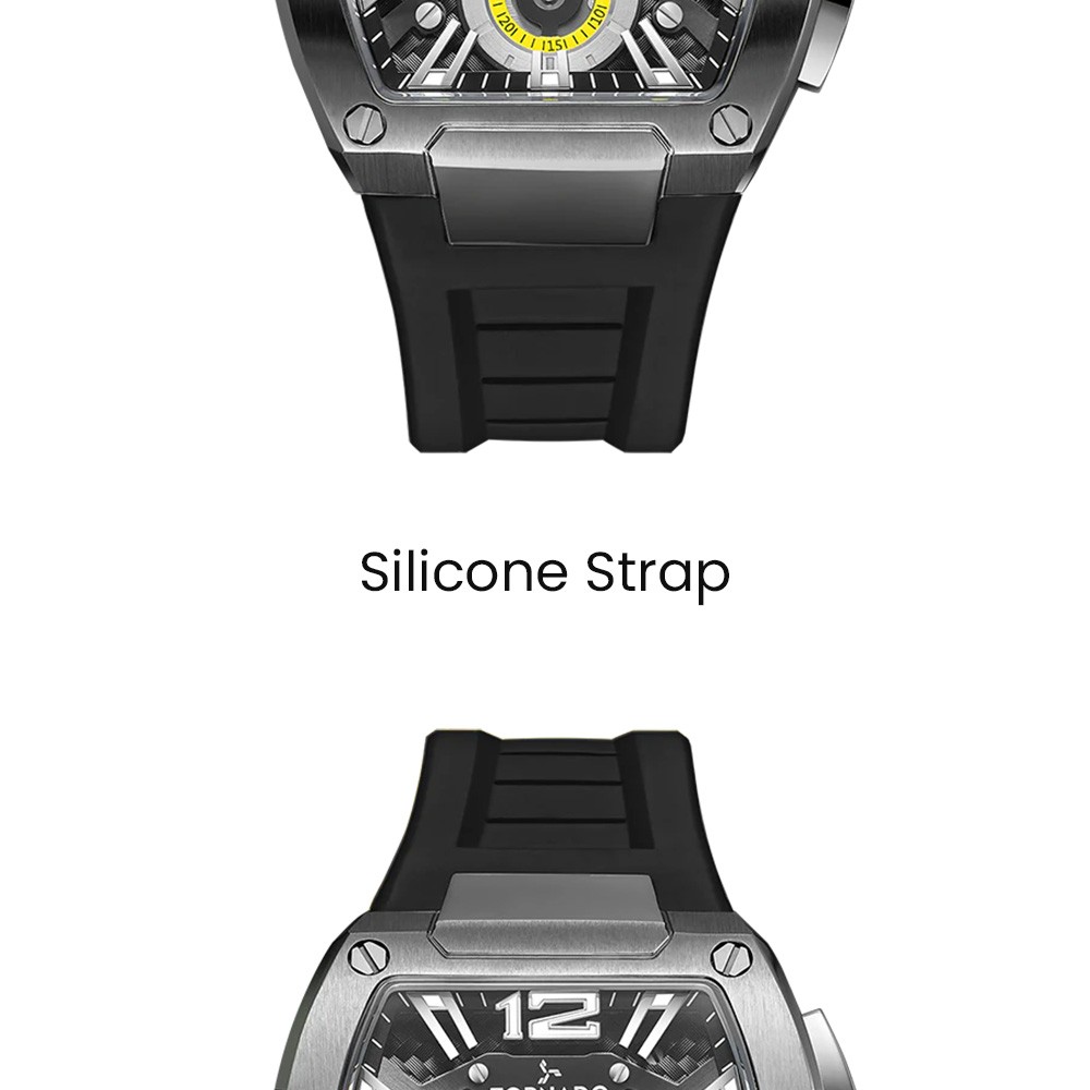Tornado Xenith Men’s Multi Function Watch | Black Dial, 43x54mm, 100 m (10 ATM)
