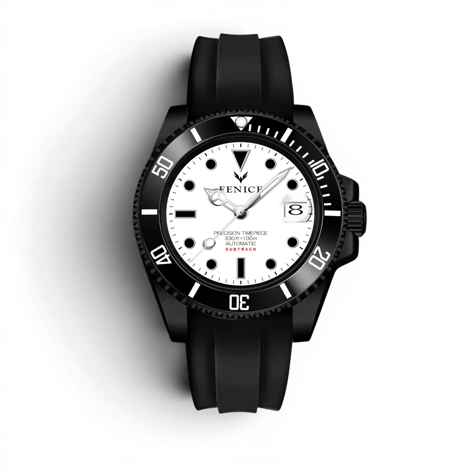 Fenice Subtrack Aurora Noir Automatic Watch 10ATM Miyota, Black, 40 mm