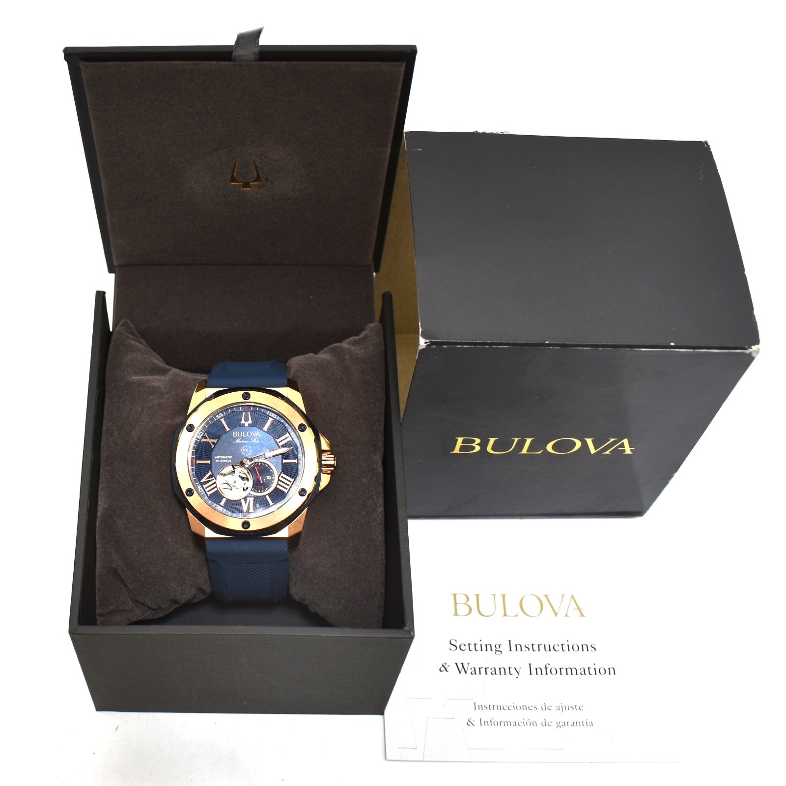 Bulova Men’s Wilton Chronograph Small Second Quartz Blue Watch 46MM 97B170