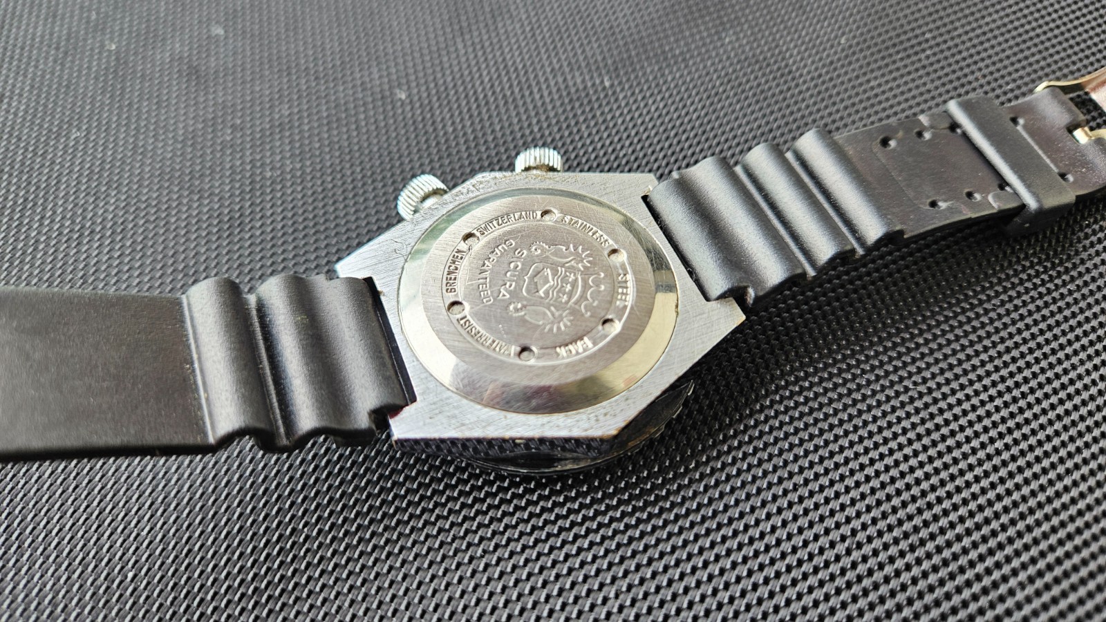 Sicura 21 Jewels Computer blue Dial manual wind rotating bezel Vintage