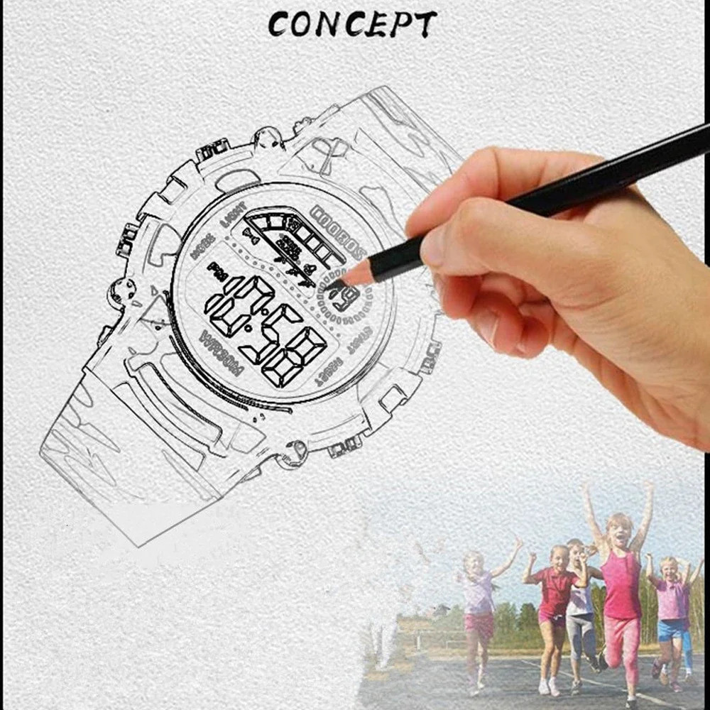 Kids Digital Sport Watch LED Waterproof Luminous Multifunction Wristwatch