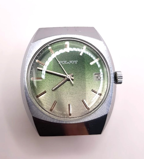 VINTAGE SOVIET RUSSIA USSR WRIST MENS WATCH POLJOT MECHANICS RARE WORKING