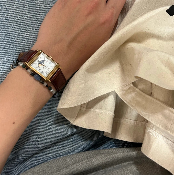 Timex x Noah Moon Phase Watch Brown Gold Leather Rectangular New Limited