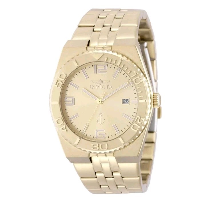 Invicta Ocean Anchor Unisex Watch 38mm 50159 Gold W/Gold Dial New!!