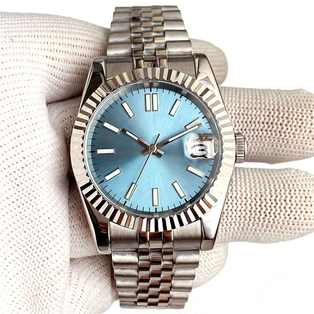 36mm/39mm Tandorio Lumen Fluted Bezel Sapphire Glass 20ATM NH35A Men Auto Watch
