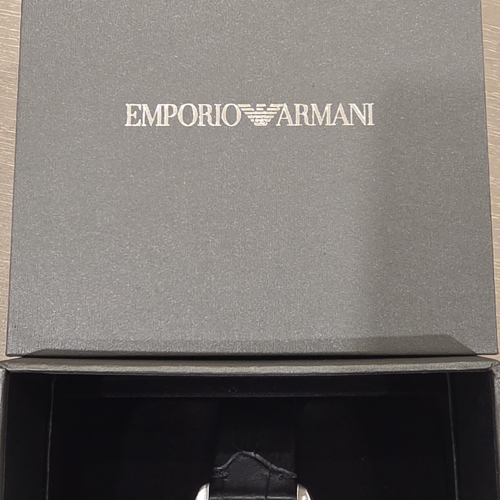 Emporio Armani Men’s Silver Dial Tachymeter Chronograph Date Quartz Watch 43mm