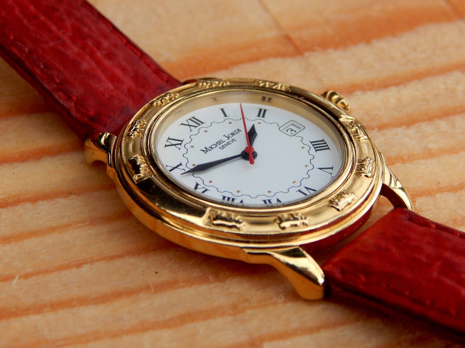 Michel JORDI Geneva 1991 Swiss Quartz Wrist Watch 37mm Case Eta Movement