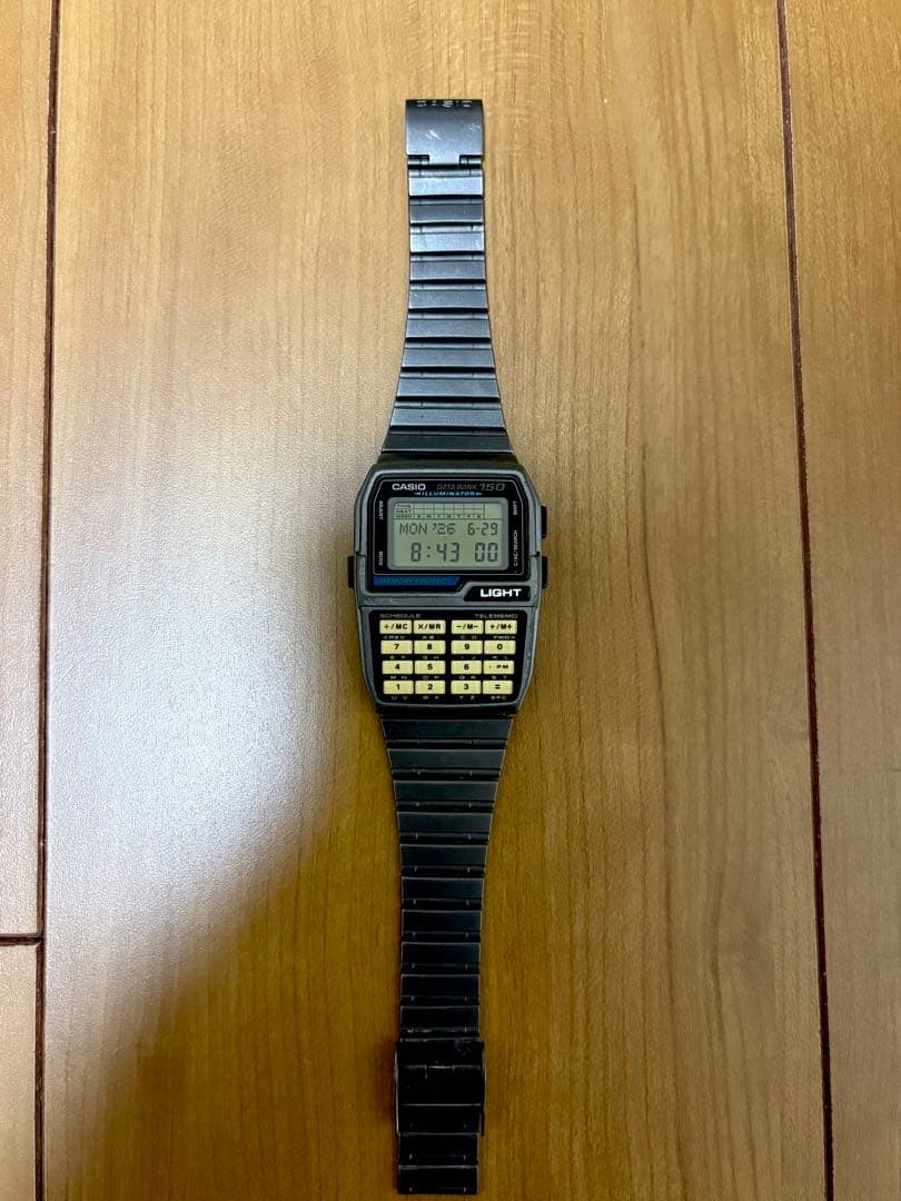 CASIO Data Bank DBC-150 Gun Metal Rare Color New Battery Retro Watch