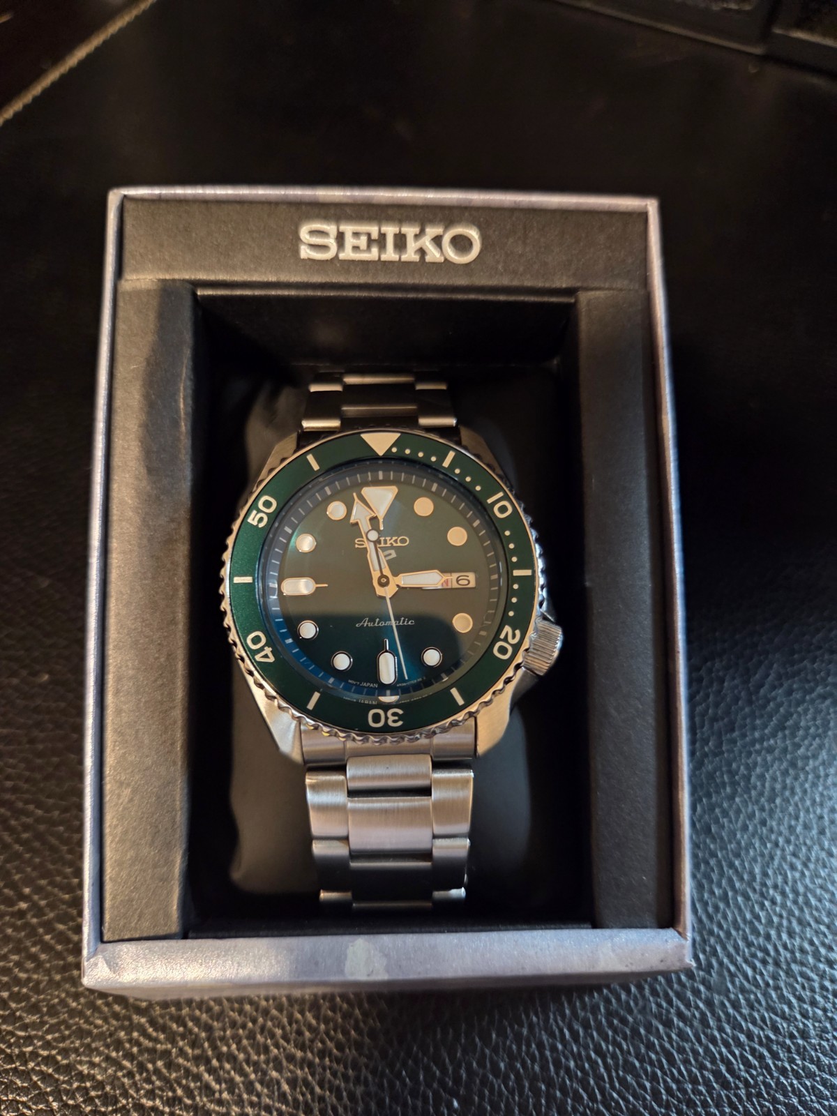 精工 5 运动 SRPD63 自动手表 绿色表