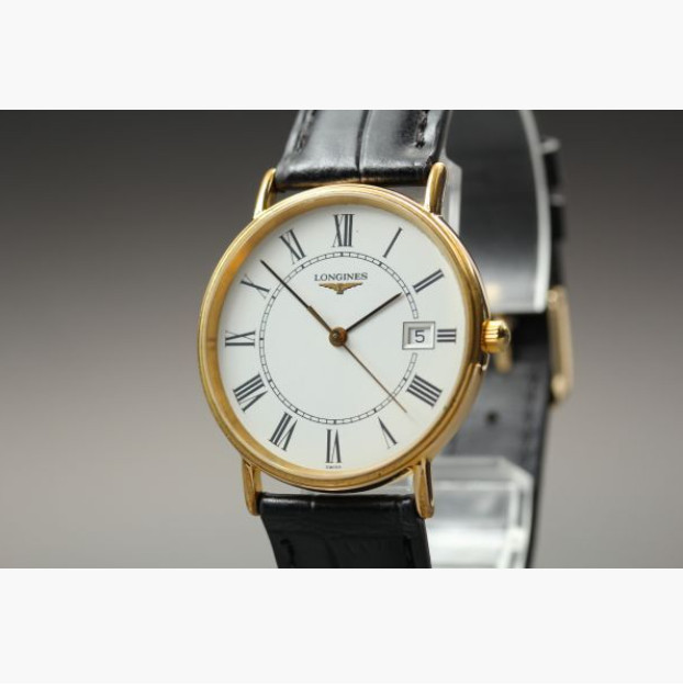 [Near MINT] LONGINES L4.720.2 32mm White Roman dial Date Quartz Men’s Watch