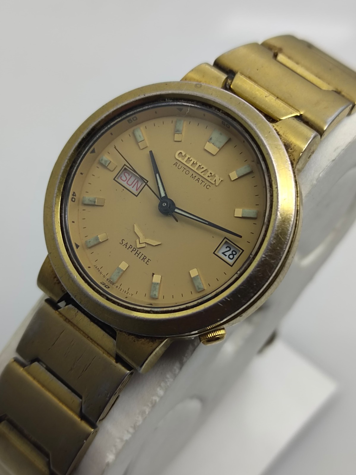 Lot of 2 Citizen Vintage Automatic Day/Date Men’s ss Japan Made Wrist Watches