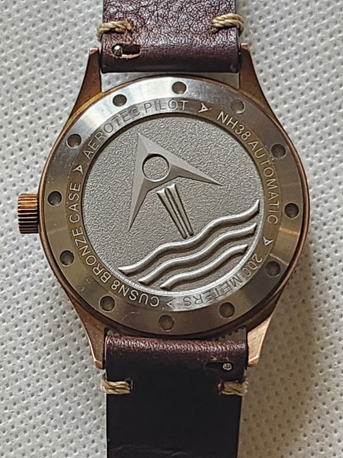 Aerotec Ace Bronze Watch – Vintage Black Dial