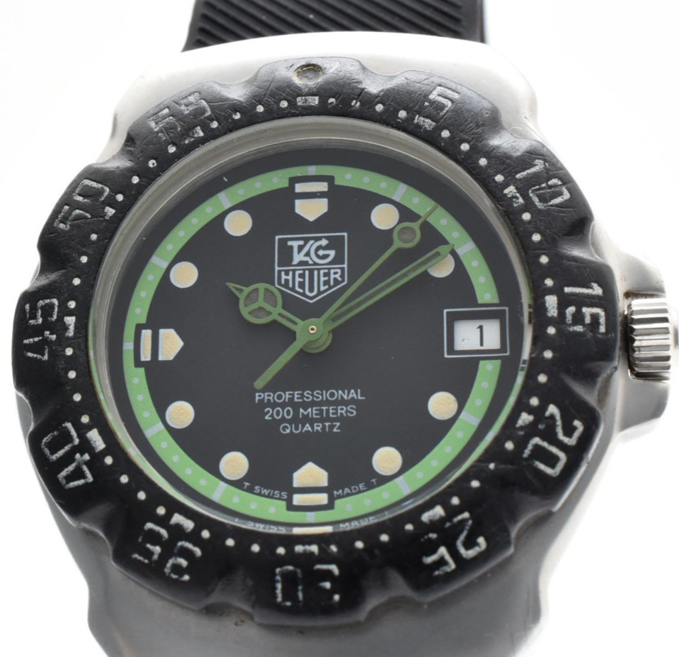 【EXC+ 5】TAG Heuer Formula 1 WA1215 Quartz Professional 200m Boys Green watch