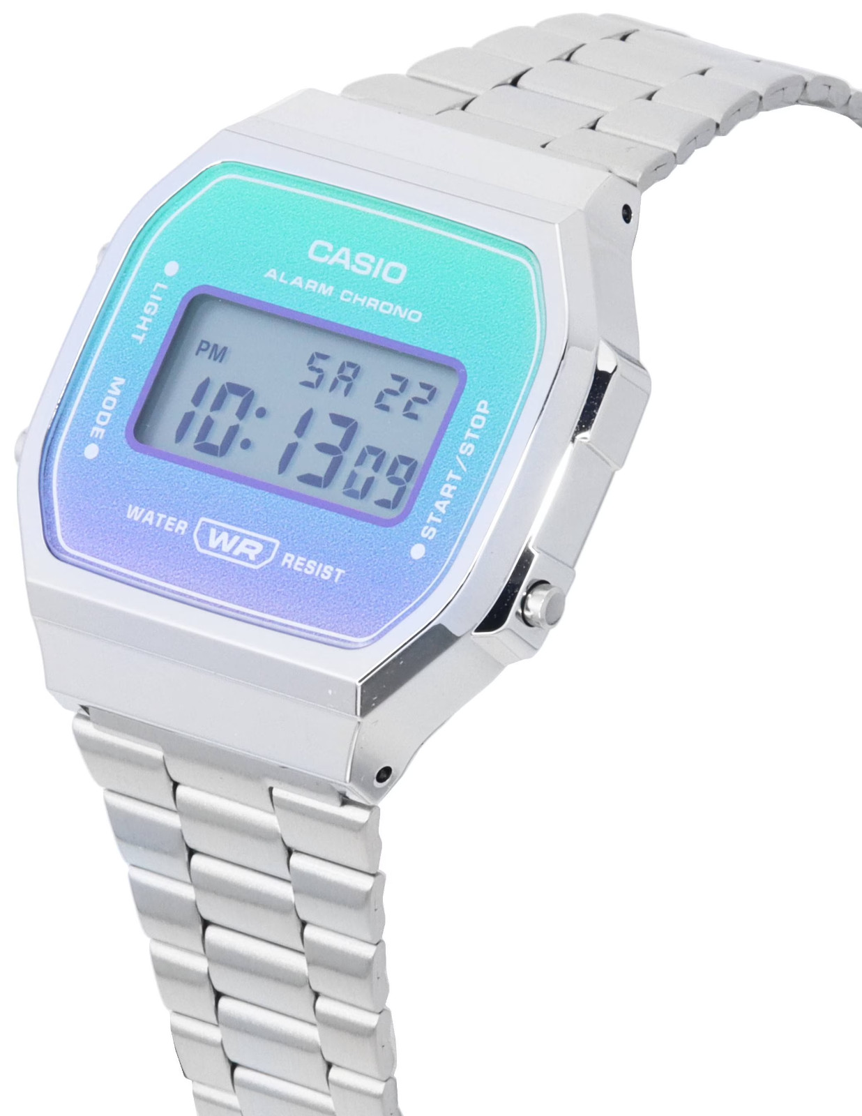 Casio Vintage Digital Stainless Steel Multicolor Dial Unisex Watch A168WER-2A