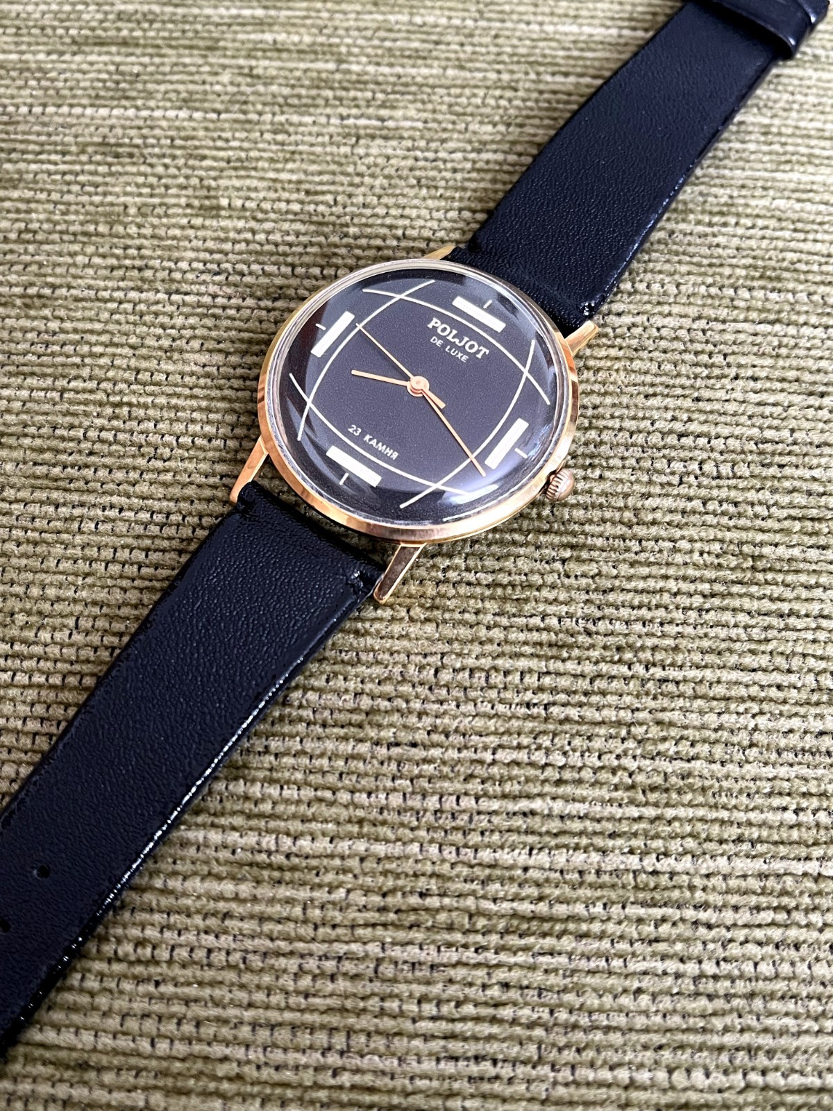 Wristwatch POLJOT DE Luxe.1 MChZ Mechanical Soviet USSR