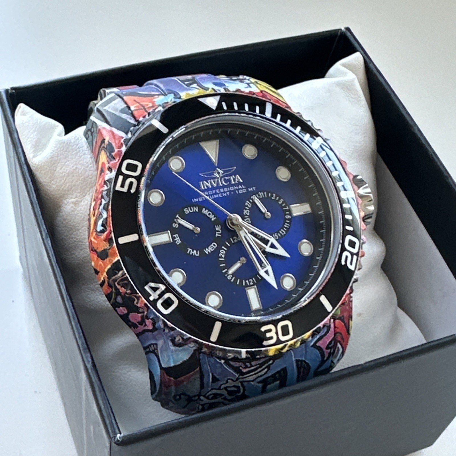 Invicta Men’s Watch Pro Diver Quartz Blue Dial Aqua Plating Steel Bracelet 47856