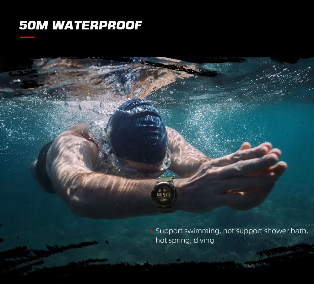 Men Digital Carbon Fiber Sports Watch Military Waterproof 50M Compass Pedometer