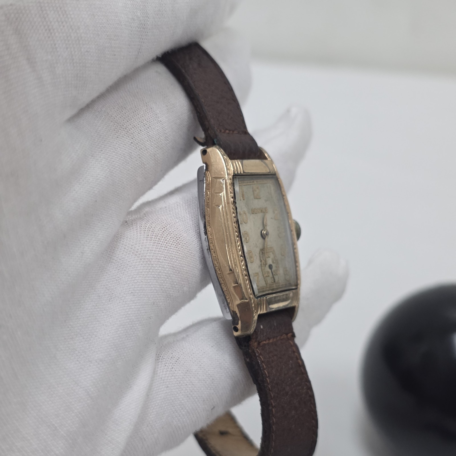 Antique Art Deco Benrus Model A11 17 Jewels Swiss Men’s Tank Watch AS-IS