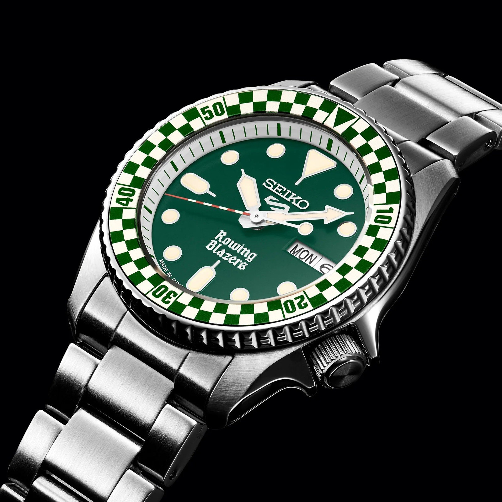 Seiko 5 Sports Rowing Blazers x Eric Wind Vintage Green 38mm SRPM21 BNIB