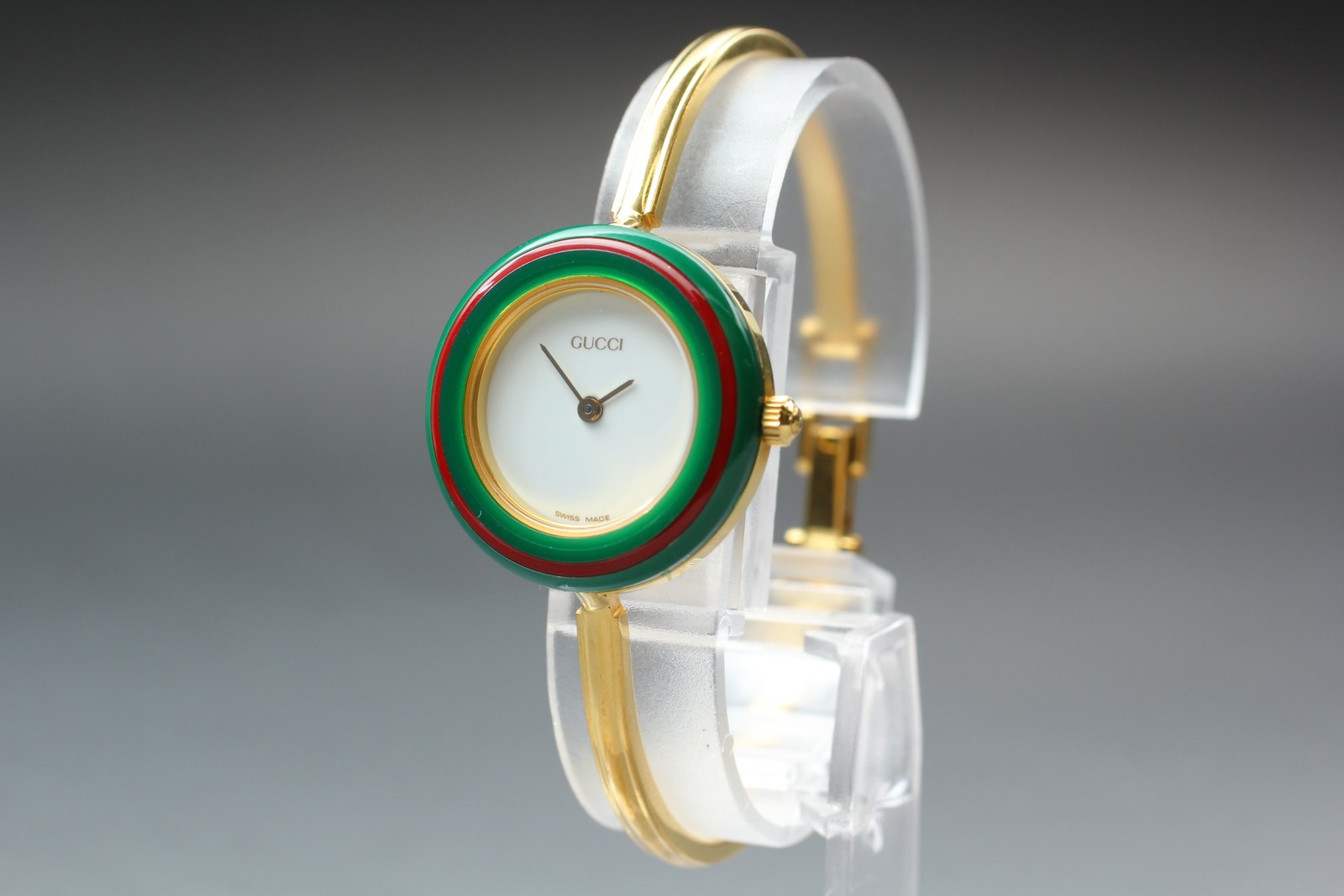 [Near MINT w/ BOX ] Gucci Change Bezel 11/12.2 Women Watch Gold 12 Colors JAPAN