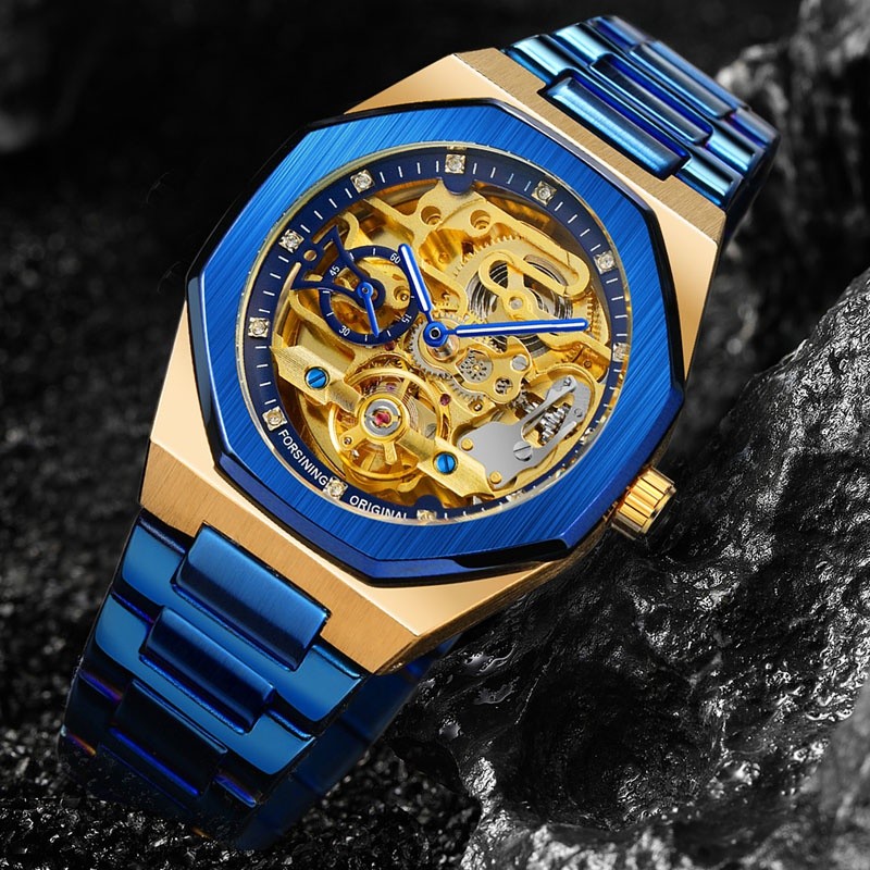 Luxury Men’s Automatic Mechanical Self-wind Waterproof Octagon Shape AUTO Watch
