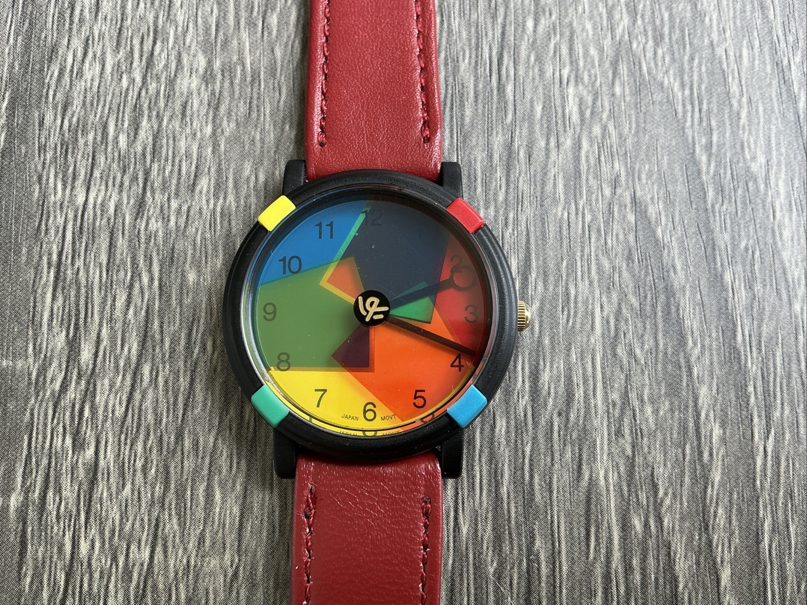 Vintage 90s John Zaboyan Watch New Battery Unisex Limited Edition Box Geometric