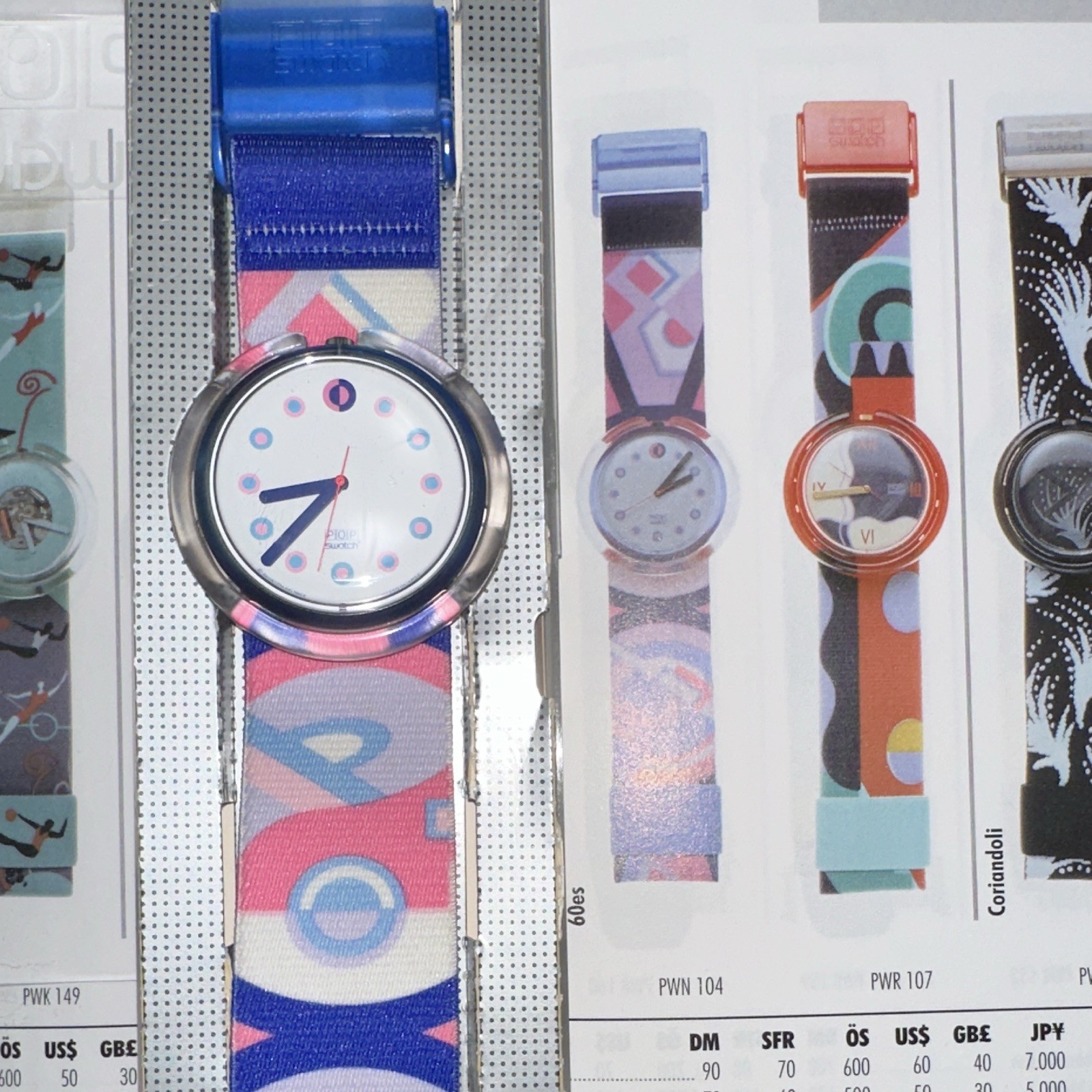 Vintage Pop Swatch 1991 Contessa PWN104 in original box. Great condition.