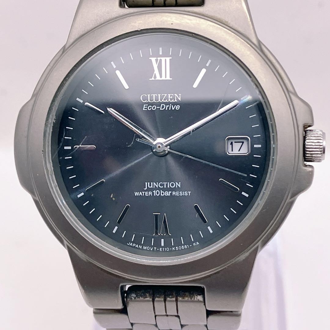 CITIZEN Eco-Drive E110 Titanium, working condition, date display, W6A2