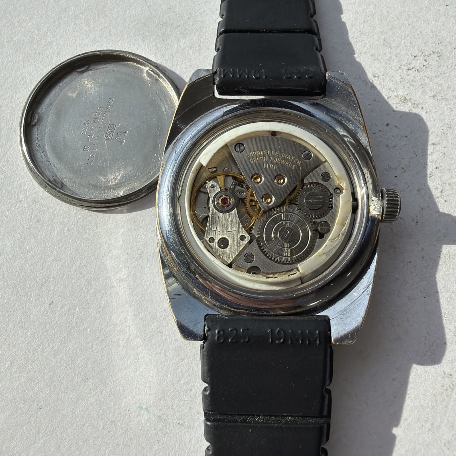 AS53 CARAVELLE VINTAGE DIVER Black Bezel Orange-Black Dial WATERPROOF Running**