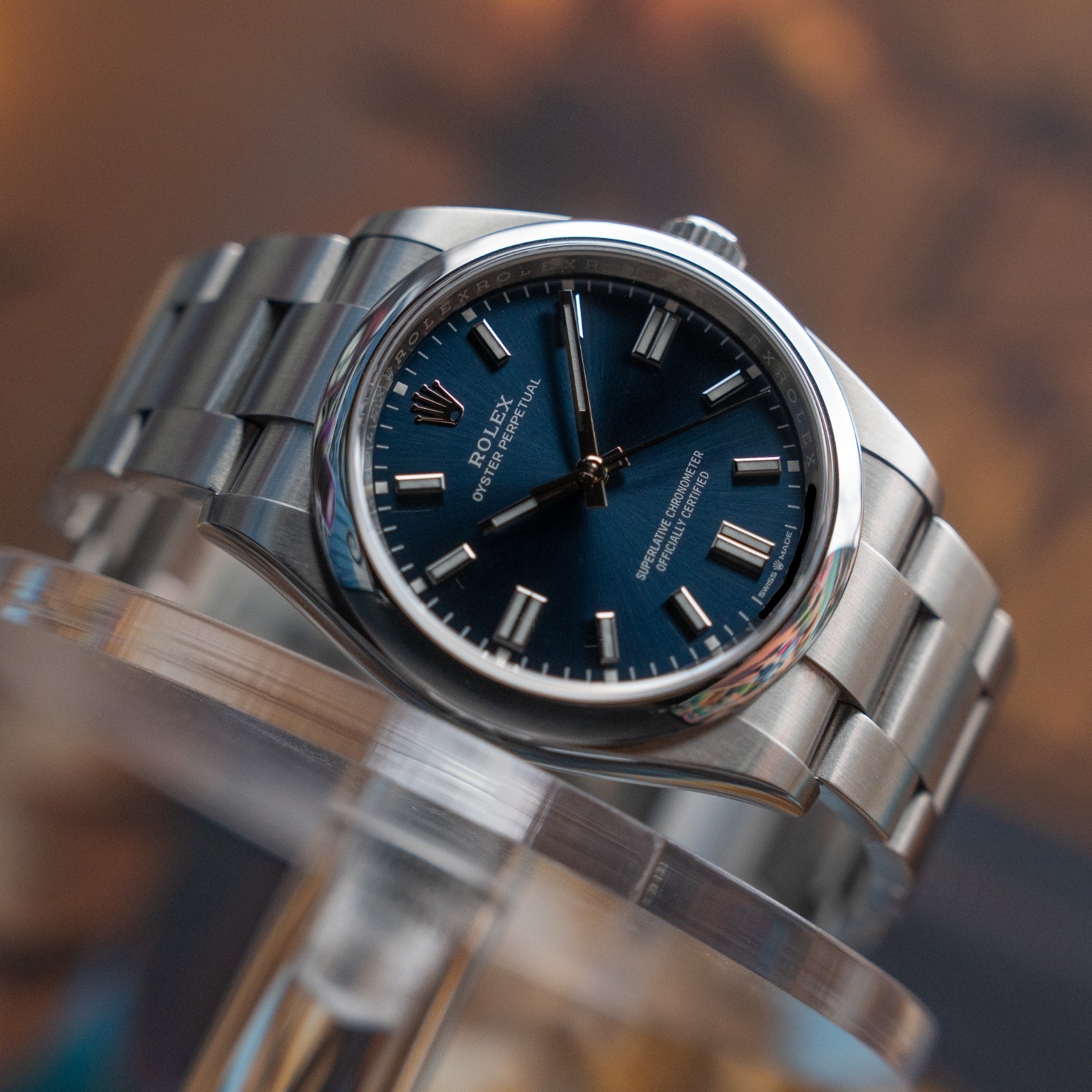 2020 Rolex Oyster Perpetual 36mm Sunburst Blue Dial 126000