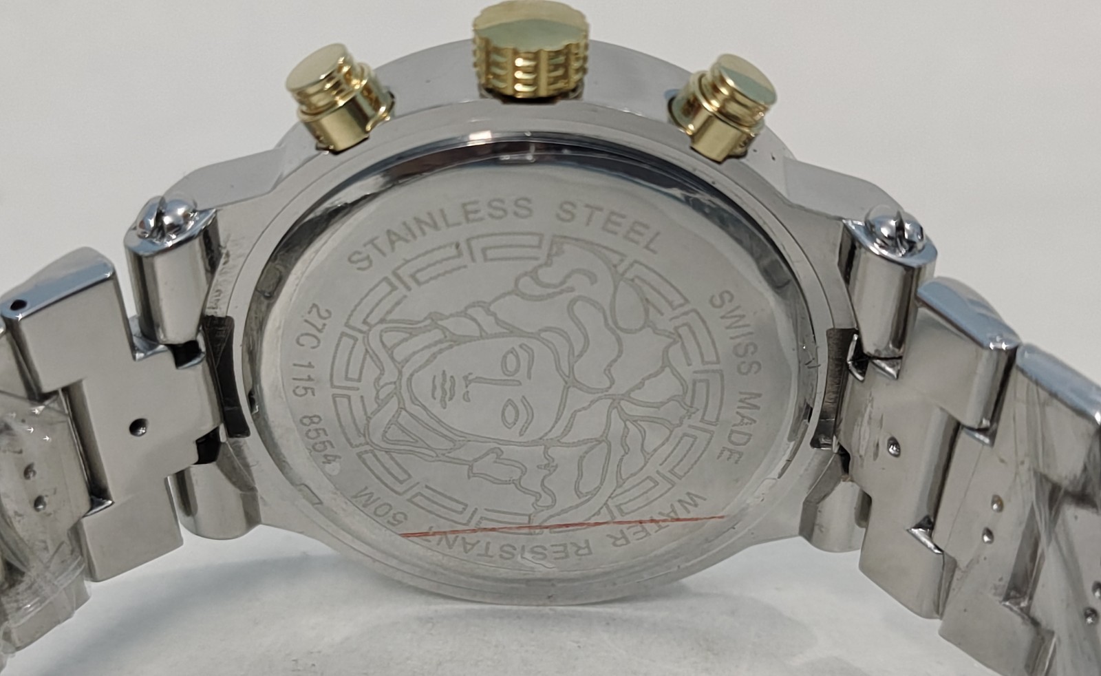 Very Rare Versace Quartz White Dial Date Swiss Made For Man’s Wrist Watch