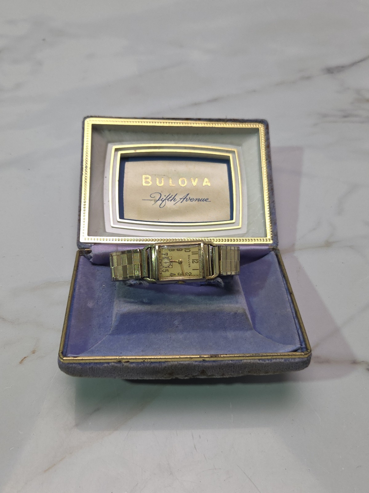 BULOVA 1940s Statesman 10K Gold Filled Case Mens Watch 21 Jewels Art Deco USA