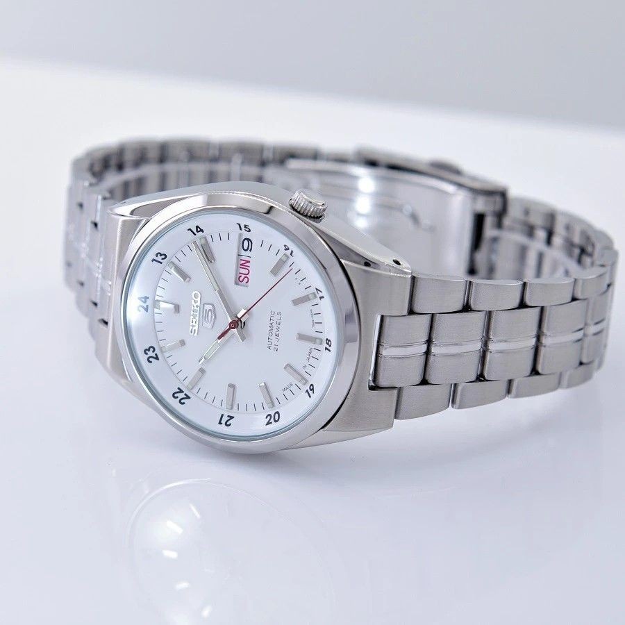 Seiko 5 Automatic 21 Jewels White Dial Japan Made Analog SNK559J1 Men’s Watch