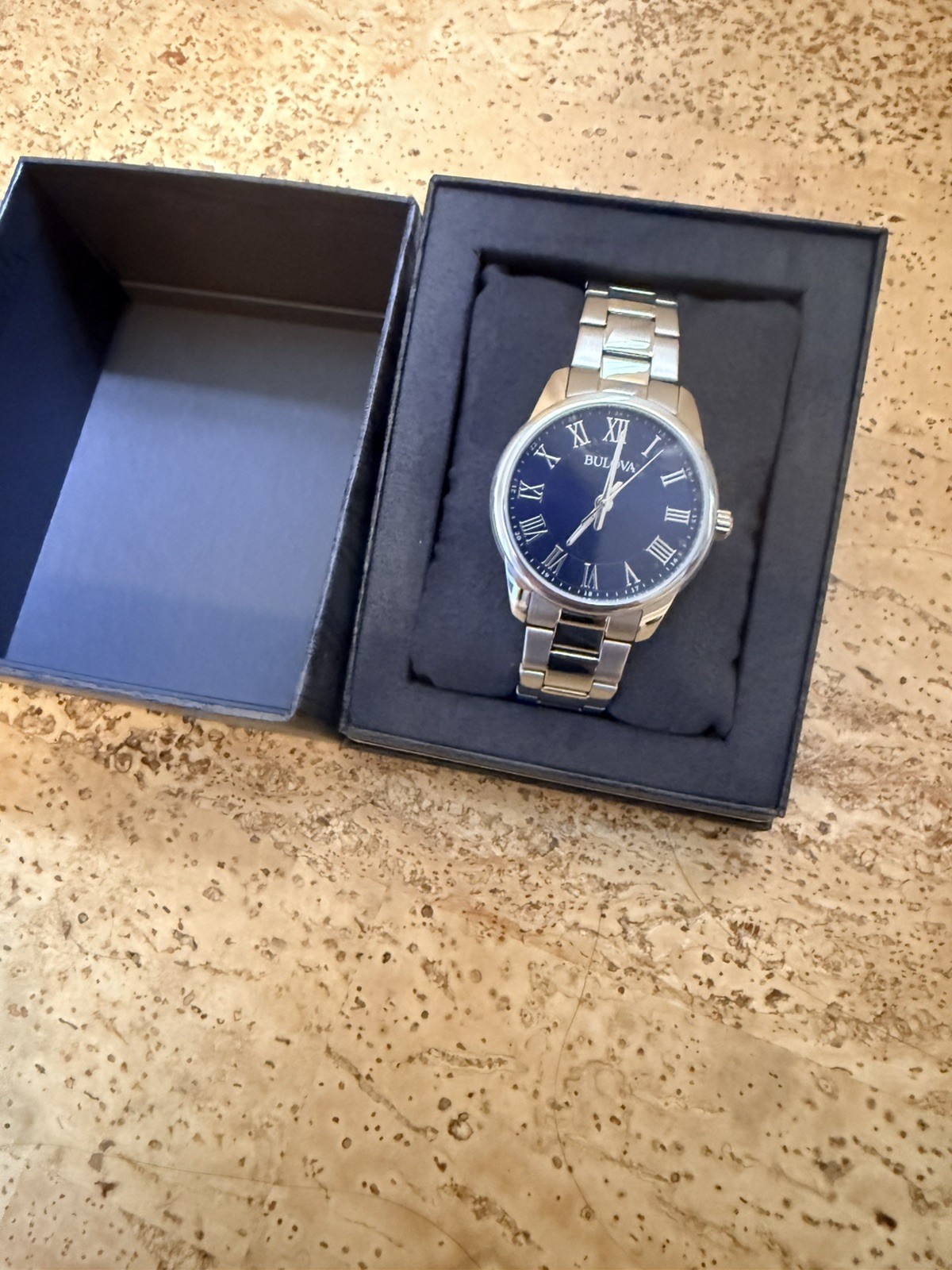 Bulova Classic 96A228 Men’s Watch Blue Sunray Dial Brand New In Box